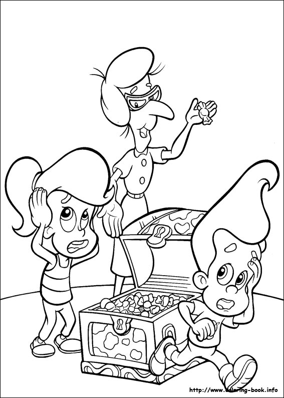 Раскраска: Джимми Нейтрон (мультфильмы) #49046 - Бесплатные раскраски для печати