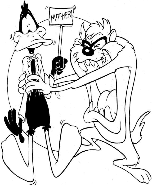 Раскраска: Looney Tunes (мультфильмы) #39180 - Бесплатные раскраски для печати