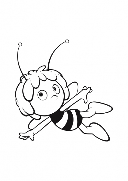 Раскраска: Майя пчела (мультфильмы) #28236 - Бесплатные раскраски для печати