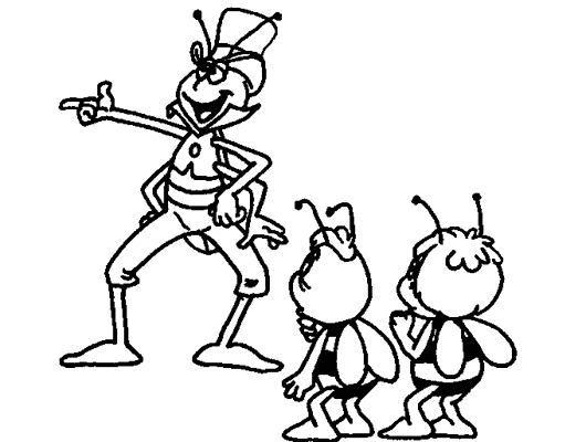 Раскраска: Майя пчела (мультфильмы) #28290 - Бесплатные раскраски для печати