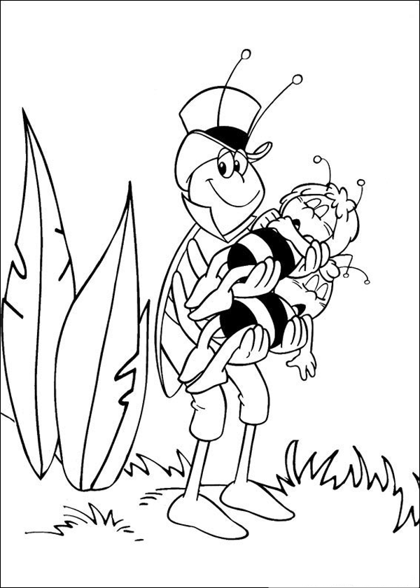 Раскраска: Майя пчела (мультфильмы) #28299 - Бесплатные раскраски для печати