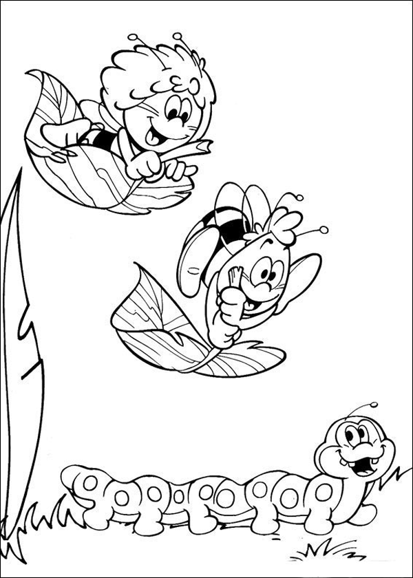 Раскраска: Майя пчела (мультфильмы) #28343 - Бесплатные раскраски для печати