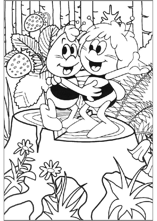 Раскраска: Майя пчела (мультфильмы) #28355 - Бесплатные раскраски для печати