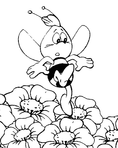 Раскраска: Майя пчела (мультфильмы) #28357 - Бесплатные раскраски для печати