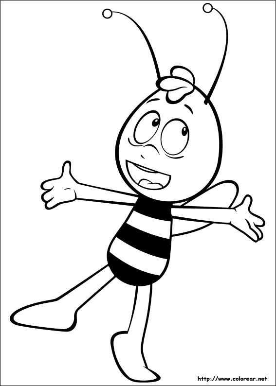 Раскраска: Майя пчела (мультфильмы) #28371 - Бесплатные раскраски для печати