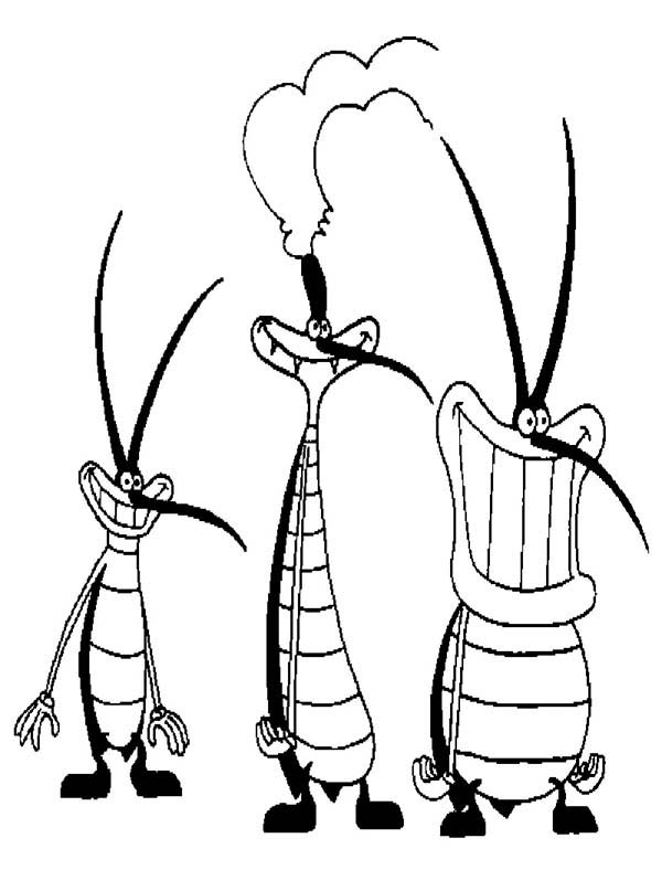 Раскраска: Огги и Каффардс (мультфильмы) #38017 - Бесплатные раскраски для печати