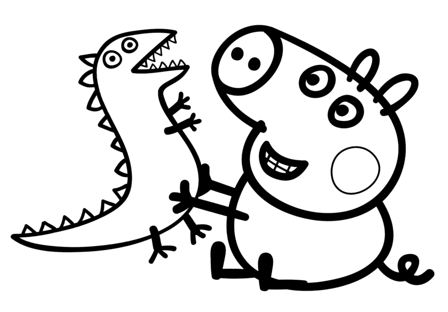 Раскраска: Свинка Пеппа (мультфильмы) #43906 - Бесплатные раскраски для печати