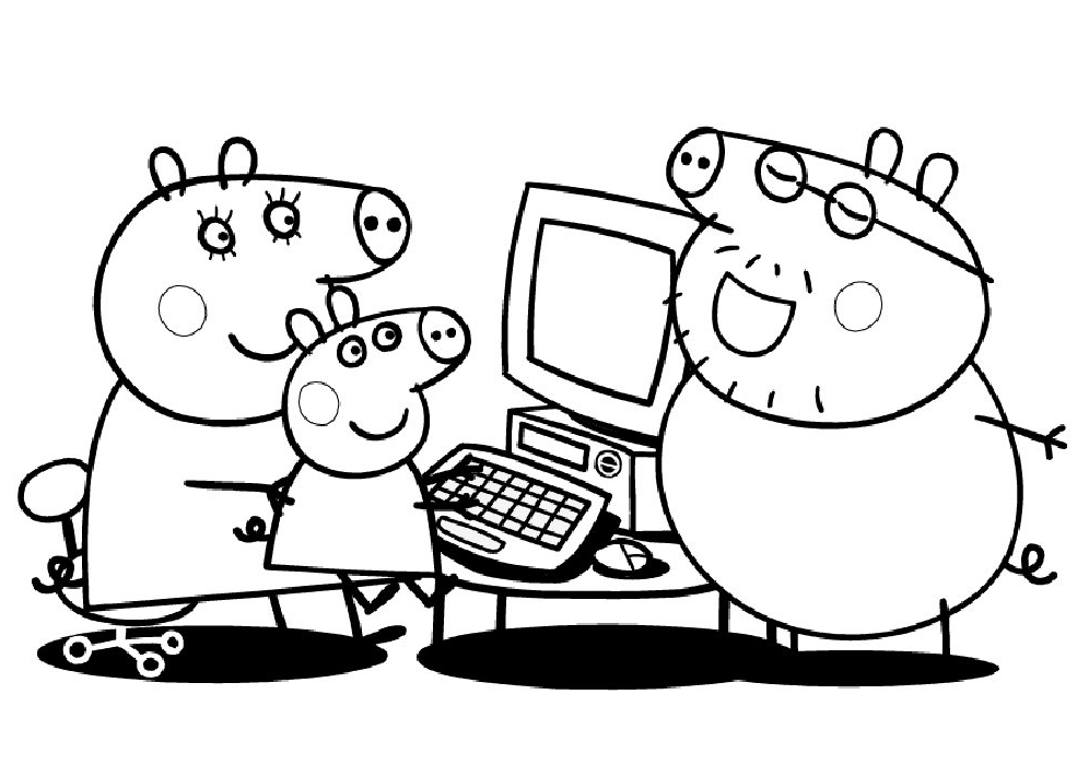 Раскраска: Свинка Пеппа (мультфильмы) #43936 - Бесплатные раскраски для печати
