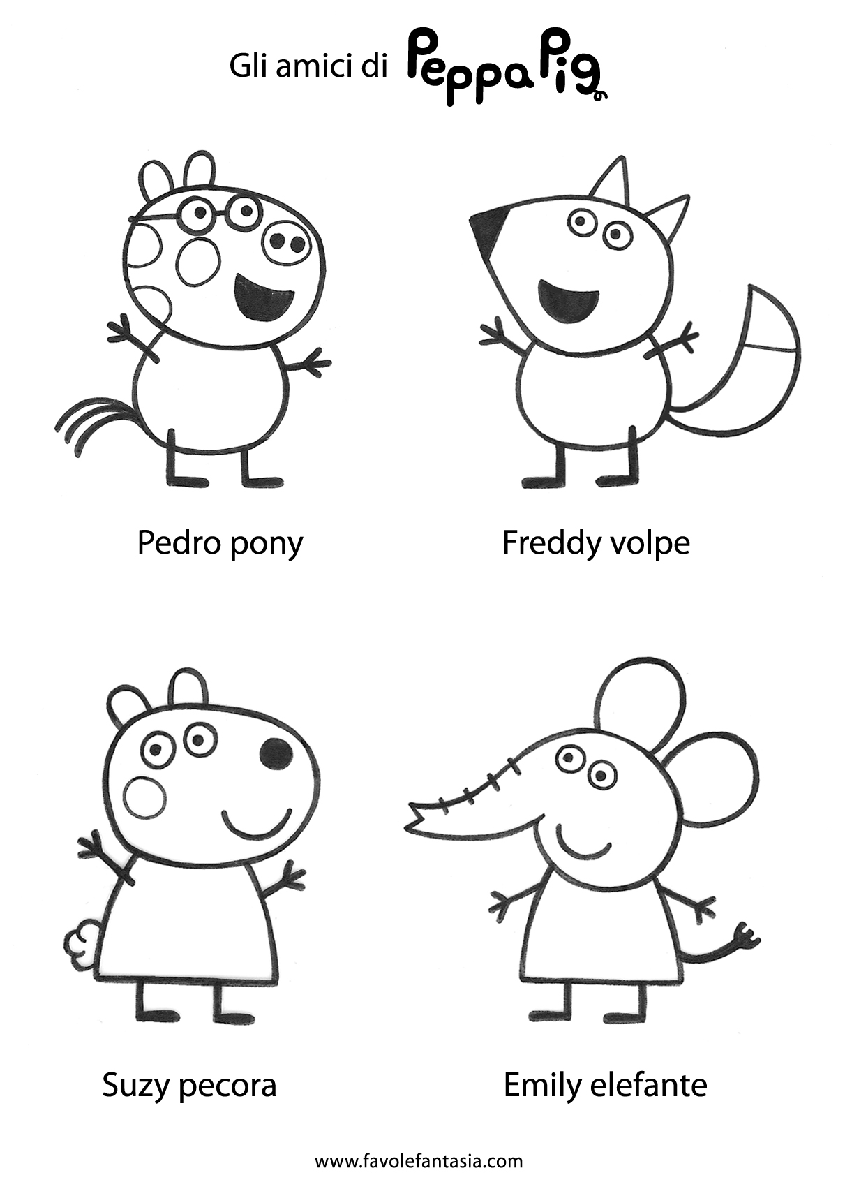 Раскраска: Свинка Пеппа (мультфильмы) #43943 - Бесплатные раскраски для печати