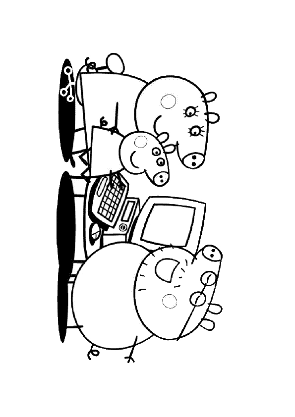 Раскраска: Свинка Пеппа (мультфильмы) #43986 - Бесплатные раскраски для печати