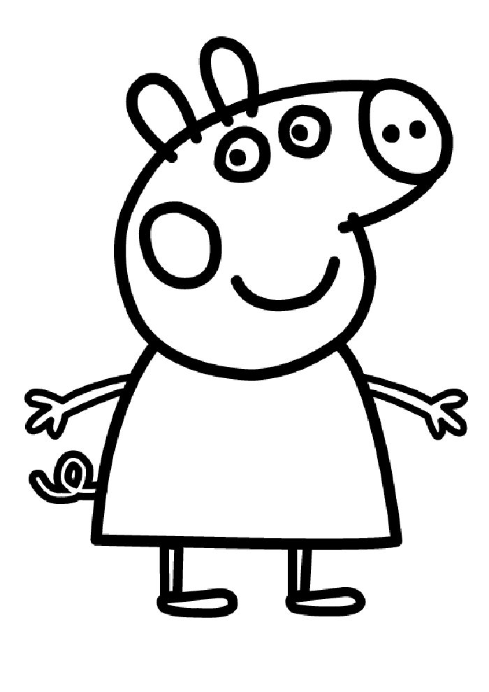 Раскраска: Свинка Пеппа (мультфильмы) #44034 - Бесплатные раскраски для печати