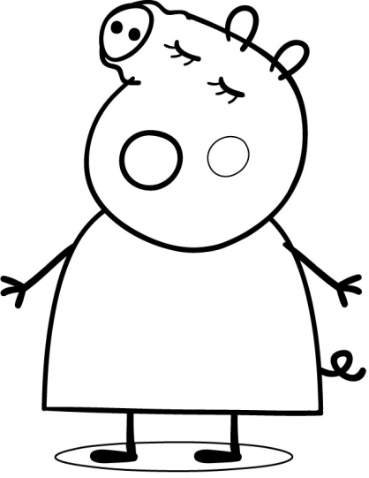 Раскраска: Свинка Пеппа (мультфильмы) #44067 - Бесплатные раскраски для печати