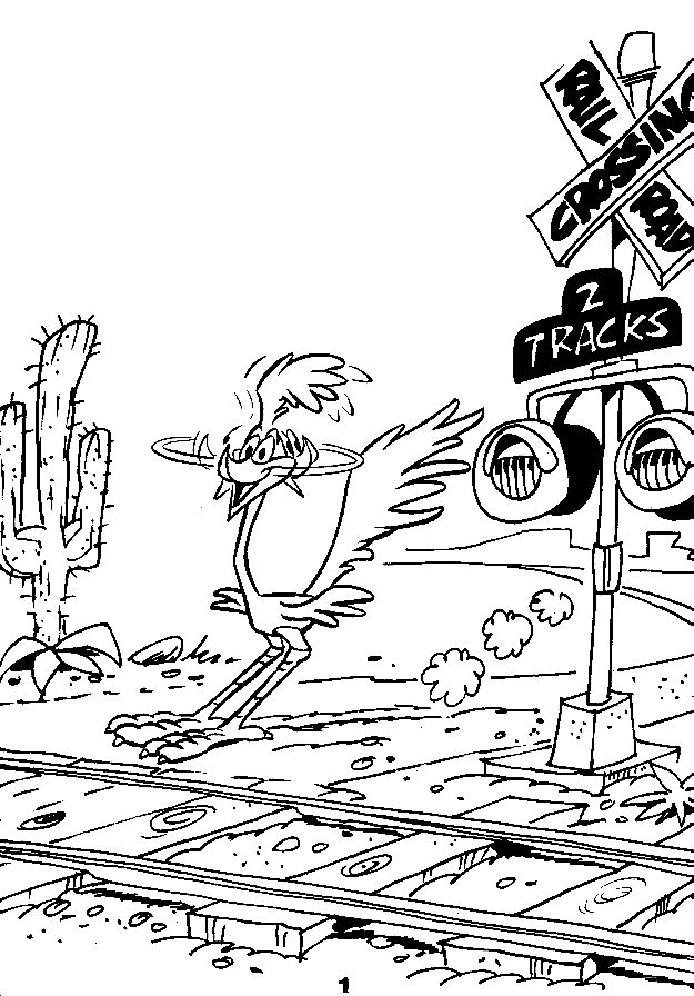 Раскраска: Beep Beep и Койот (мультфильмы) #47159 - Бесплатные раскраски для печати
