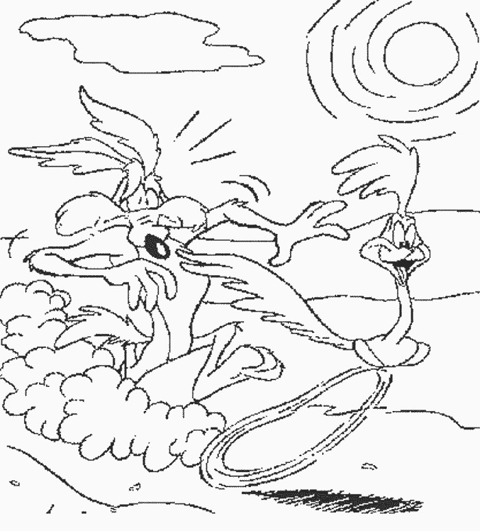 Раскраска: Beep Beep и Койот (мультфильмы) #47208 - Бесплатные раскраски для печати