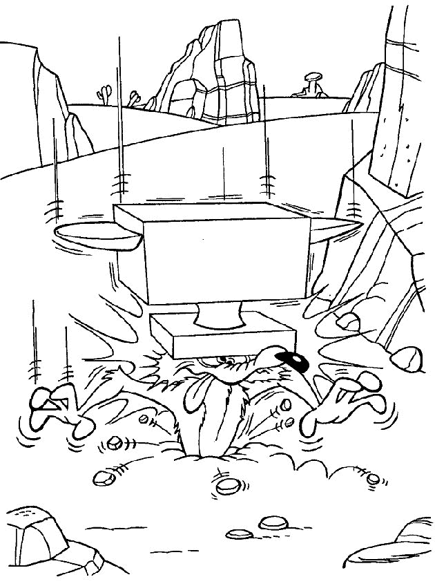 Раскраска: Beep Beep и Койот (мультфильмы) #47237 - Бесплатные раскраски для печати