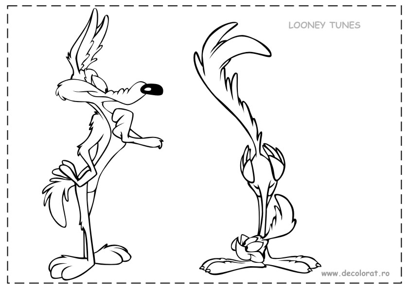 Раскраска: Beep Beep и Койот (мультфильмы) #47282 - Бесплатные раскраски для печати
