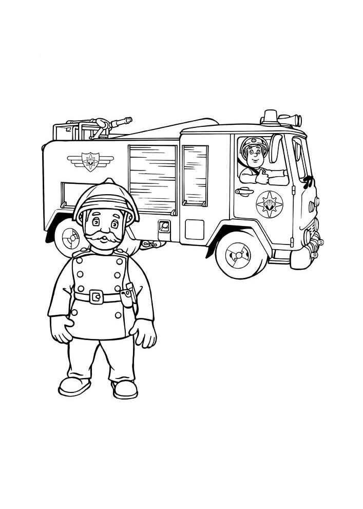 Раскраска: Сэм Пожарный (мультфильмы) #39863 - Бесплатные раскраски для печати