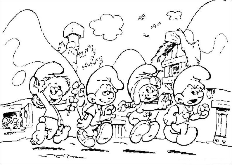 Раскраска: Smurfs (мультфильмы) #34598 - Бесплатные раскраски для печати