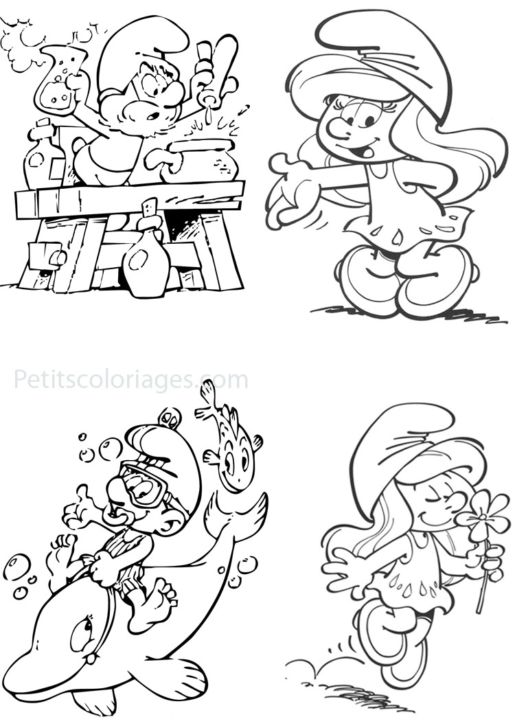 Раскраска: Smurfs (мультфильмы) #34652 - Бесплатные раскраски для печати