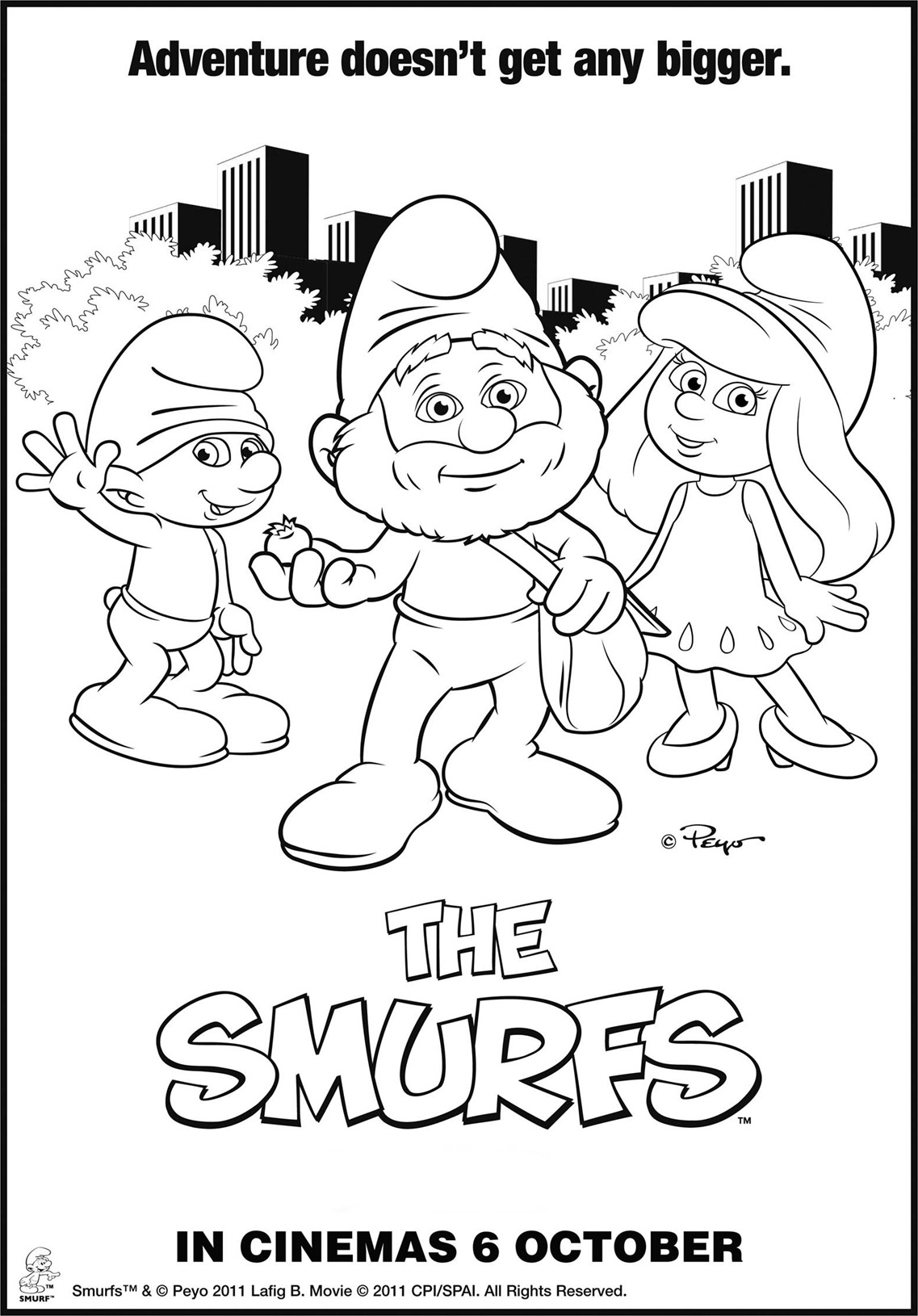 Раскраска: Smurfs (мультфильмы) #34668 - Бесплатные раскраски для печати