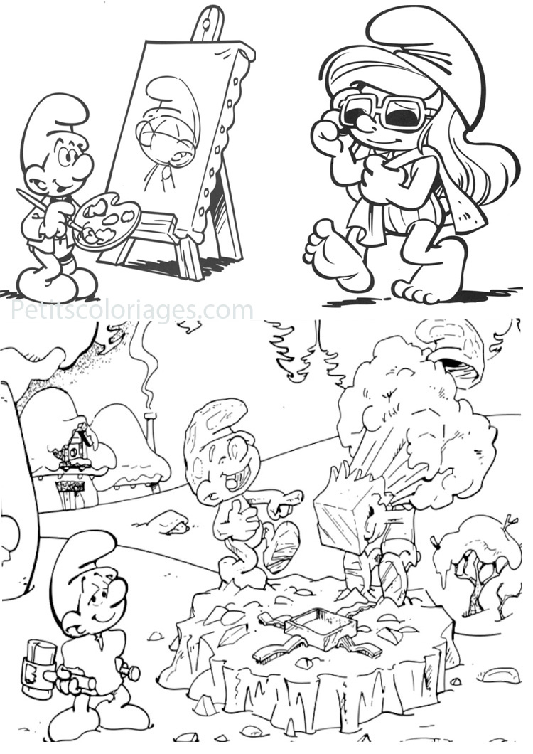 Раскраска: Smurfs (мультфильмы) #34720 - Бесплатные раскраски для печати