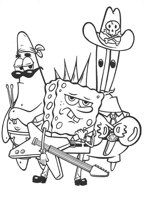 Раскраска: SpongeBob (мультфильмы) #33369 - Бесплатные раскраски для печати