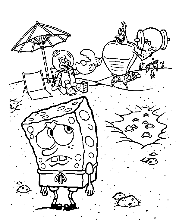 Раскраска: SpongeBob (мультфильмы) #33375 - Бесплатные раскраски для печати