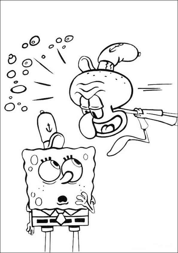 Раскраска: SpongeBob (мультфильмы) #33462 - Бесплатные раскраски для печати