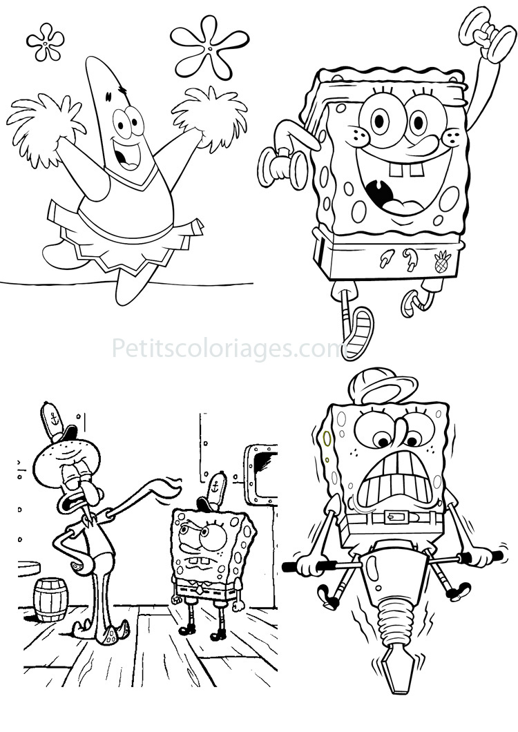 Раскраска: SpongeBob (мультфильмы) #33468 - Бесплатные раскраски для печати