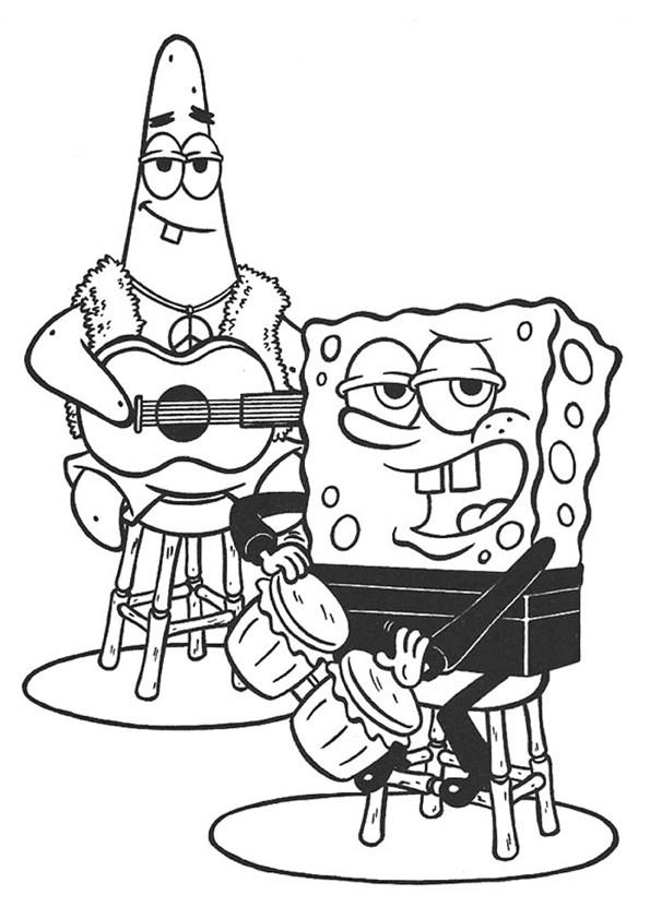 Раскраска: SpongeBob (мультфильмы) #33642 - Бесплатные раскраски для печати