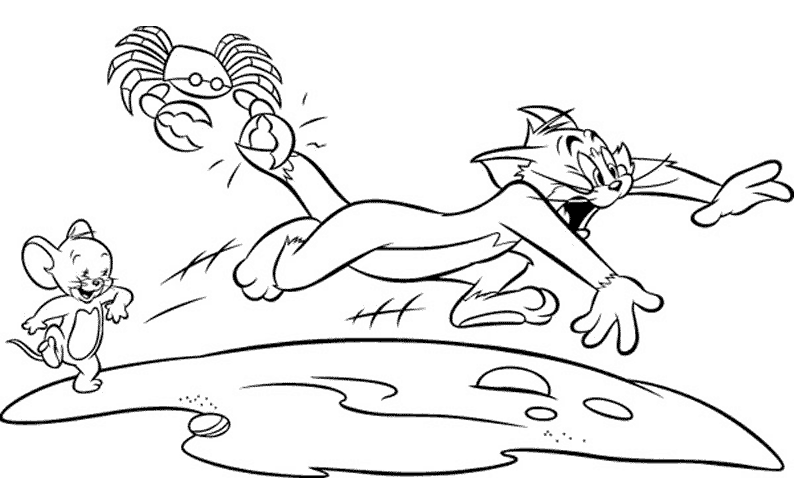 Раскраска: Том и Джерри (мультфильмы) #24200 - Бесплатные раскраски для печати