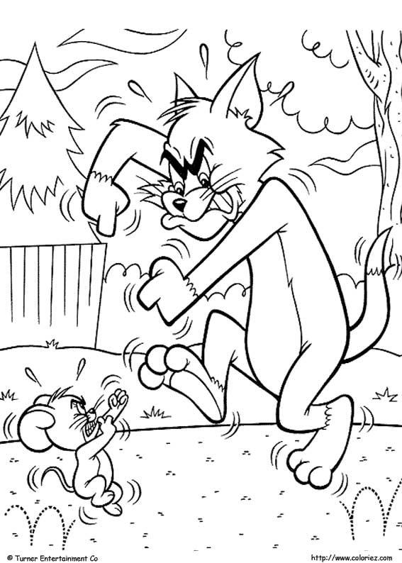 Раскраска: Том и Джерри (мультфильмы) #24213 - Бесплатные раскраски для печати