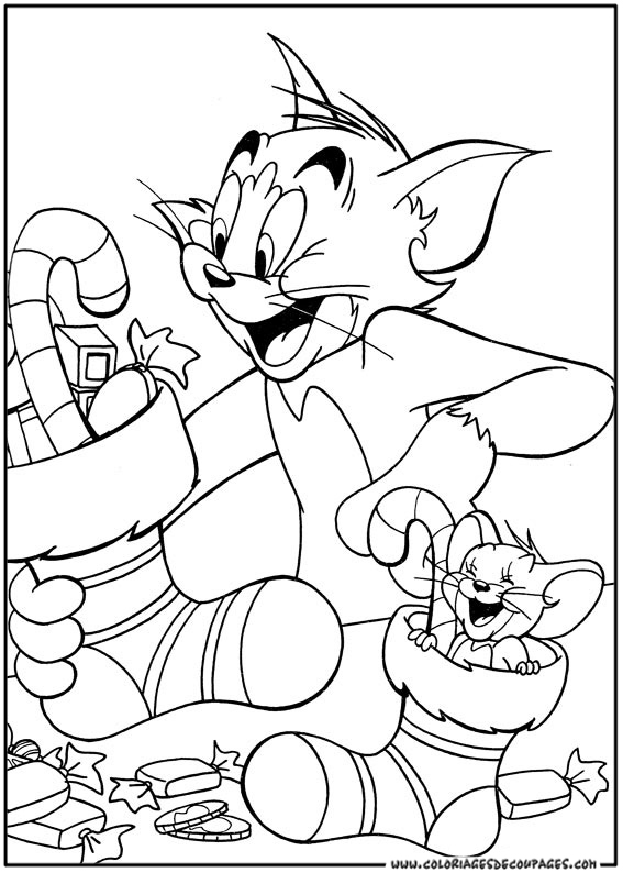 Раскраска: Том и Джерри (мультфильмы) #24216 - Бесплатные раскраски для печати