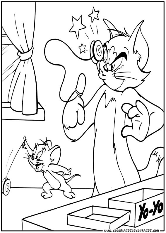 Раскраска: Том и Джерри (мультфильмы) #24222 - Бесплатные раскраски для печати