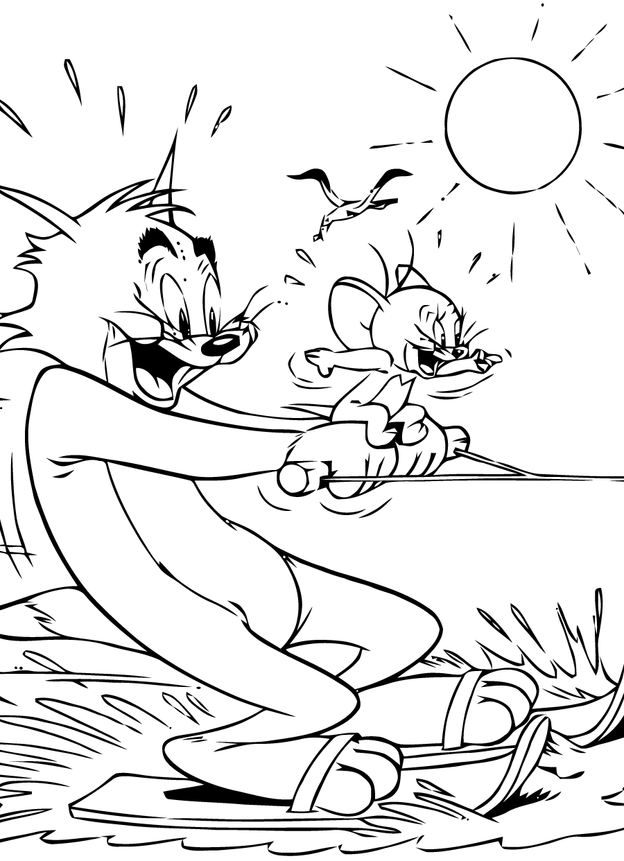 Раскраска: Том и Джерри (мультфильмы) #24227 - Бесплатные раскраски для печати