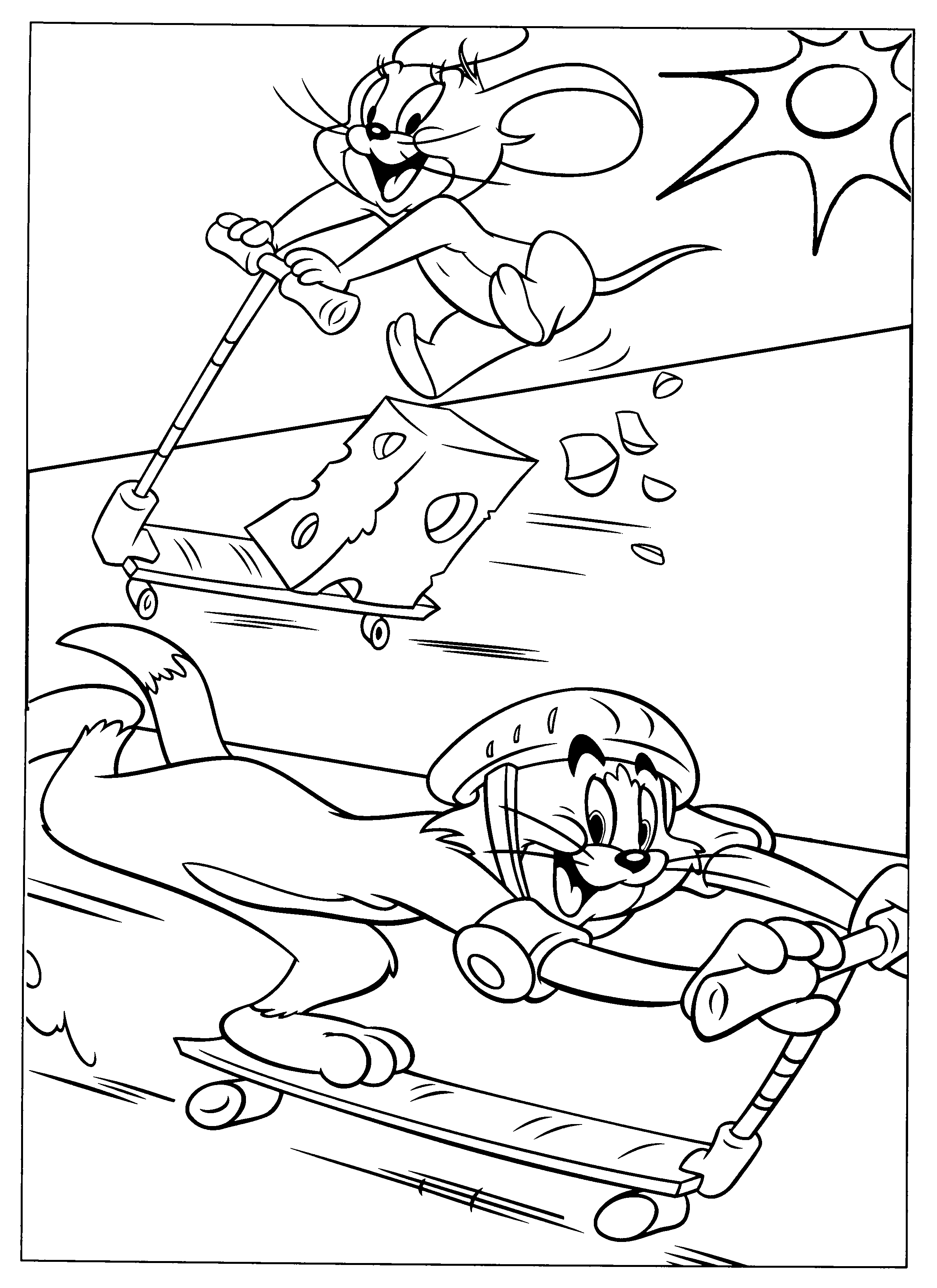 Раскраска: Том и Джерри (мультфильмы) #24261 - Бесплатные раскраски для печати