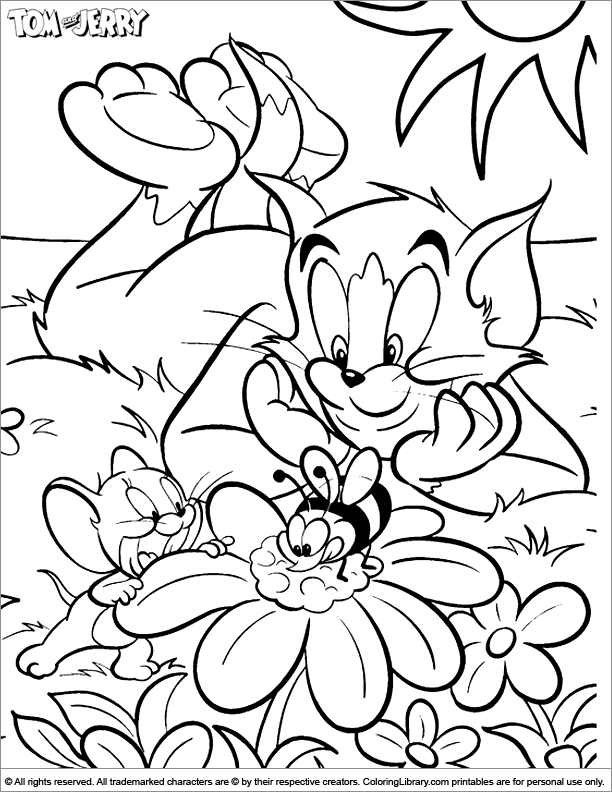 Раскраска: Том и Джерри (мультфильмы) #24317 - Бесплатные раскраски для печати