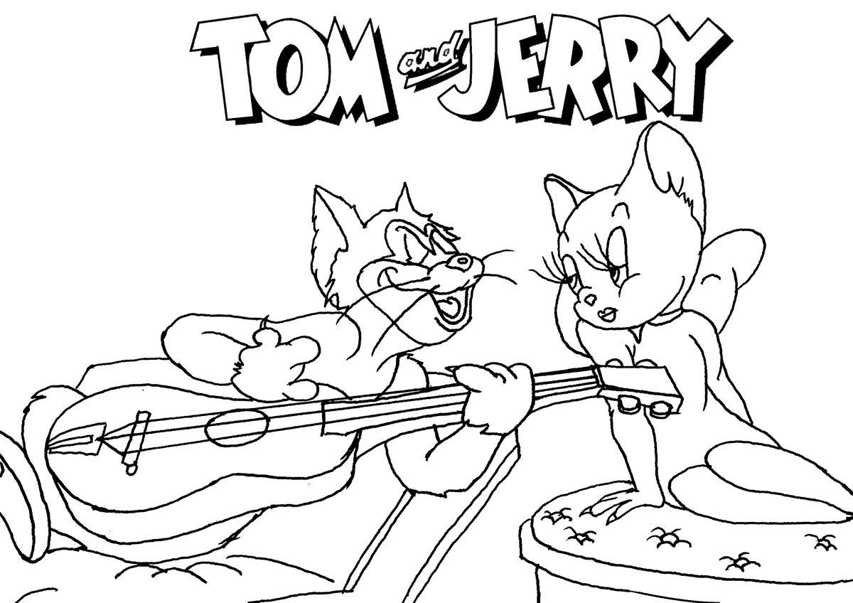 Раскраска: Том и Джерри (мультфильмы) #24327 - Бесплатные раскраски для печати
