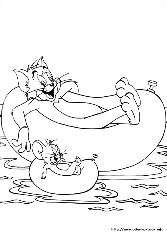 Раскраска: Том и Джерри (мультфильмы) #24332 - Бесплатные раскраски для печати