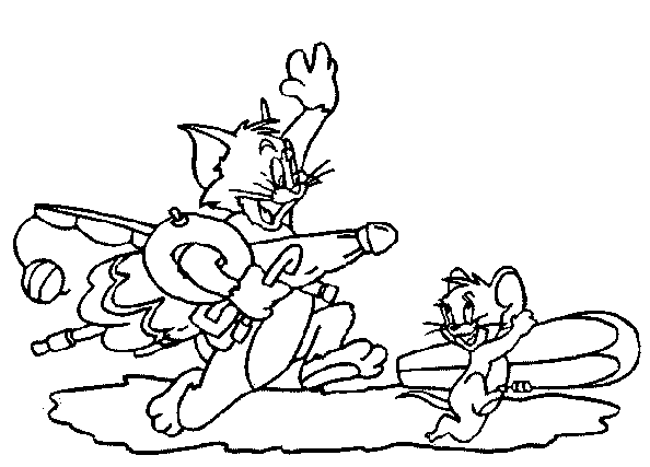 Раскраска: Том и Джерри (мультфильмы) #24354 - Бесплатные раскраски для печати