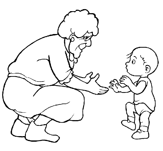 Раскраска: дедушка и бабушка (Персонажи) #150629 - Бесплатные раскраски для печати