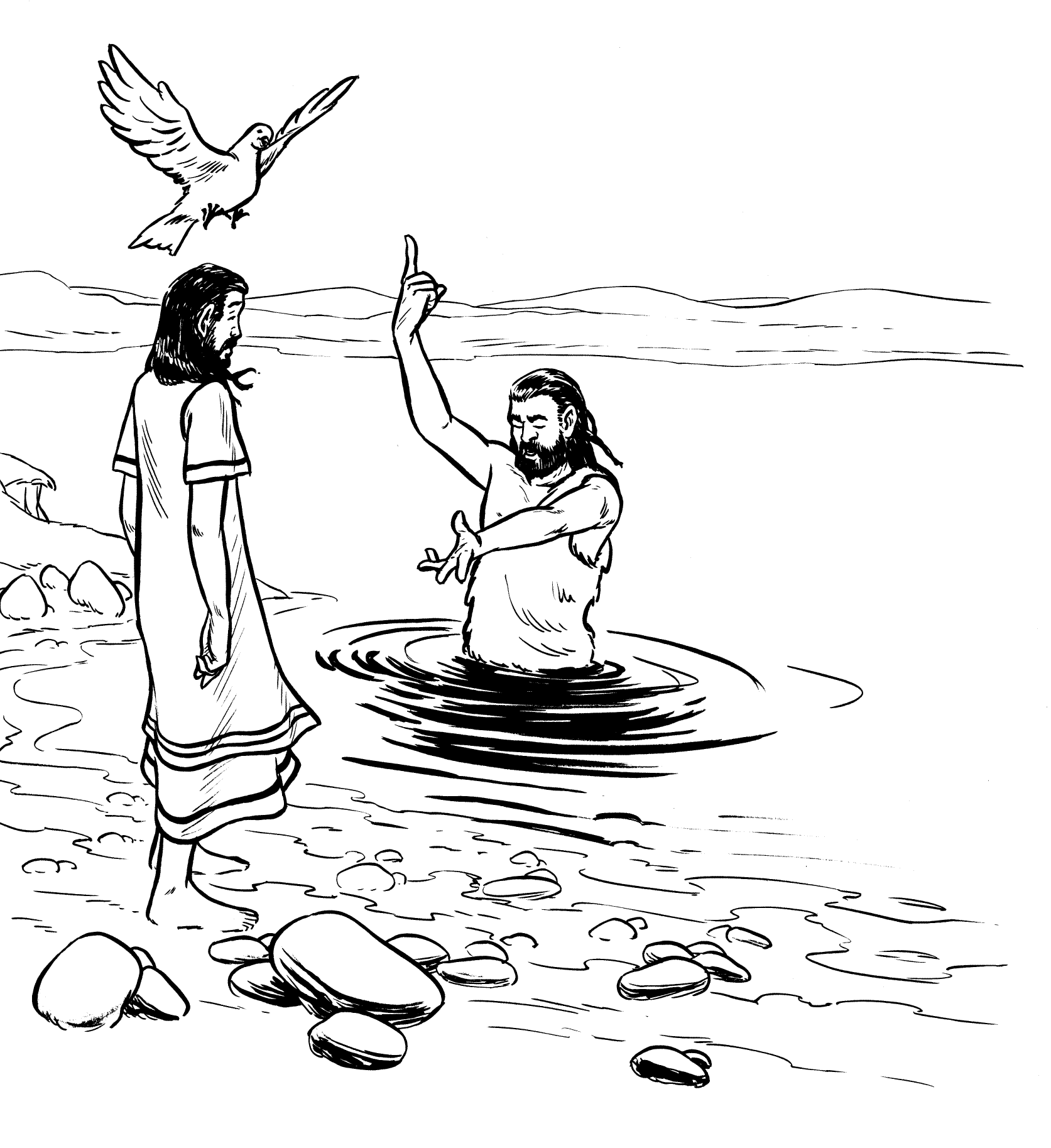Раскраска: Иисус (Персонажи) #99157 - Бесплатные раскраски для печати
