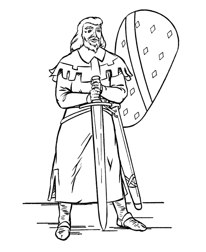 Раскраска: рыцарь (Персонажи) #87038 - Бесплатные раскраски для печати