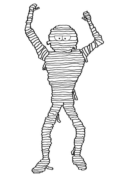 Раскраска: мумия (Персонажи) #147671 - Бесплатные раскраски для печати