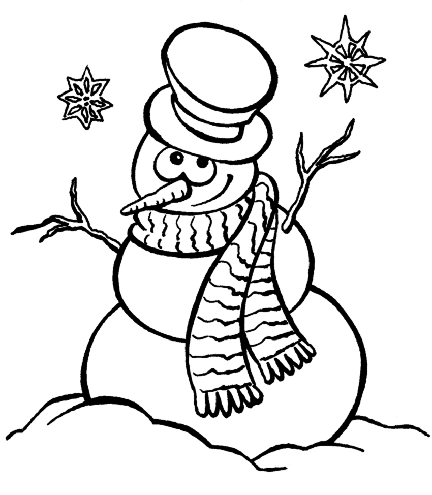 Раскраска: снеговик (Персонажи) #89313 - Бесплатные раскраски для печати
