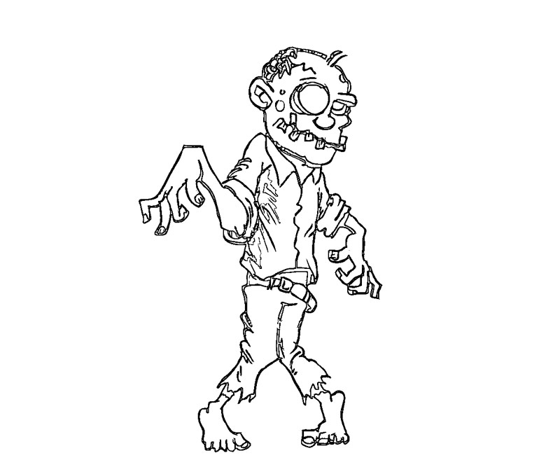 Раскраска: зомби (Персонажи) #85568 - Бесплатные раскраски для печати