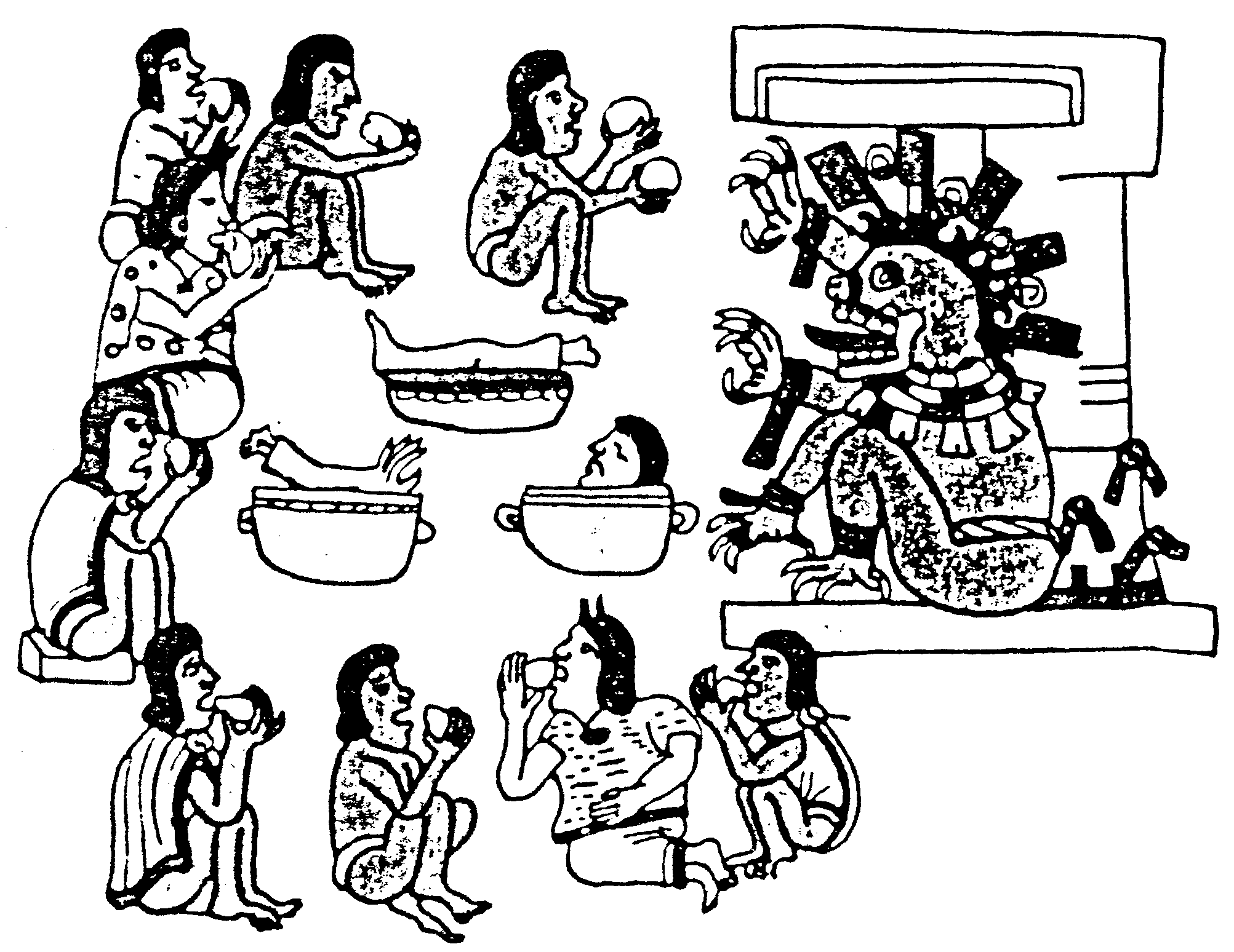 Раскраска: Ацтекская мифология (Боги и богини) #111622 - Бесплатные раскраски для печати