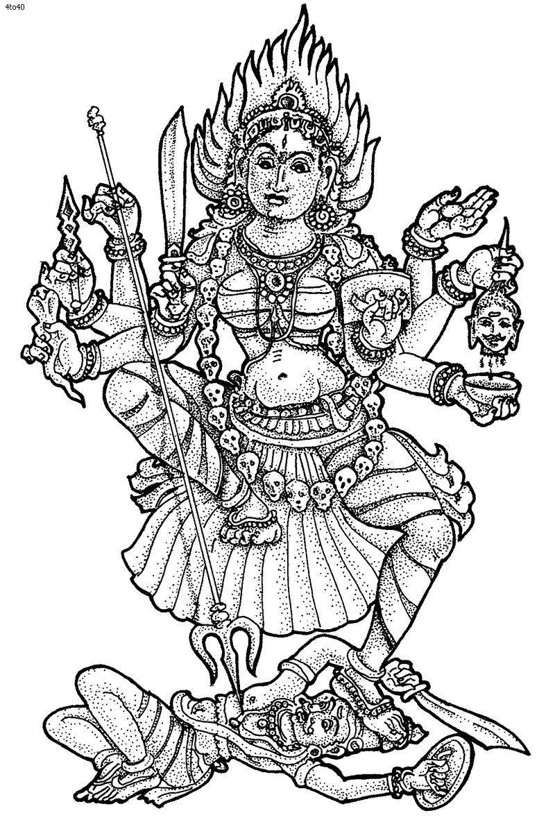Раскраска: Индуистская мифология (Боги и богини) #109418 - Бесплатные раскраски для печати