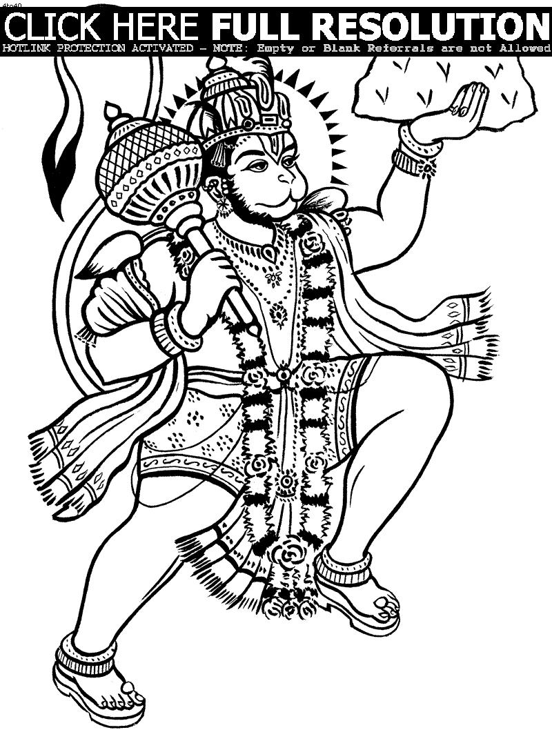 Раскраска: Индуистская мифология (Боги и богини) #109474 - Бесплатные раскраски для печати