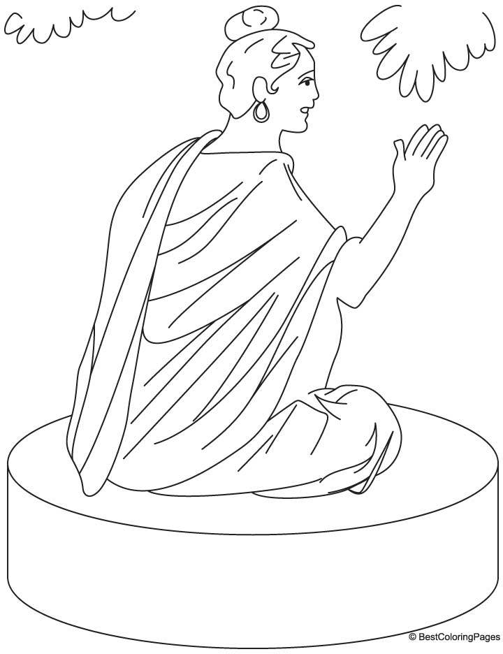 Раскраска: Мифология индуизма: Будда (Боги и богини) #89511 - Бесплатные раскраски для печати